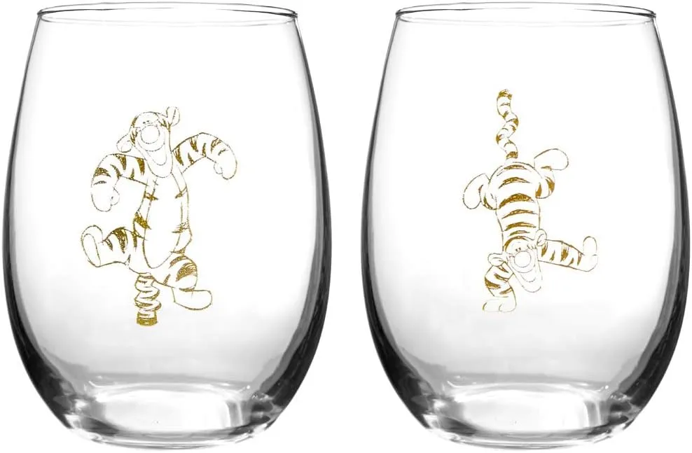 Winnie The Pooh Collectible Wine Glass Set (Tigger),16 fluid ounce