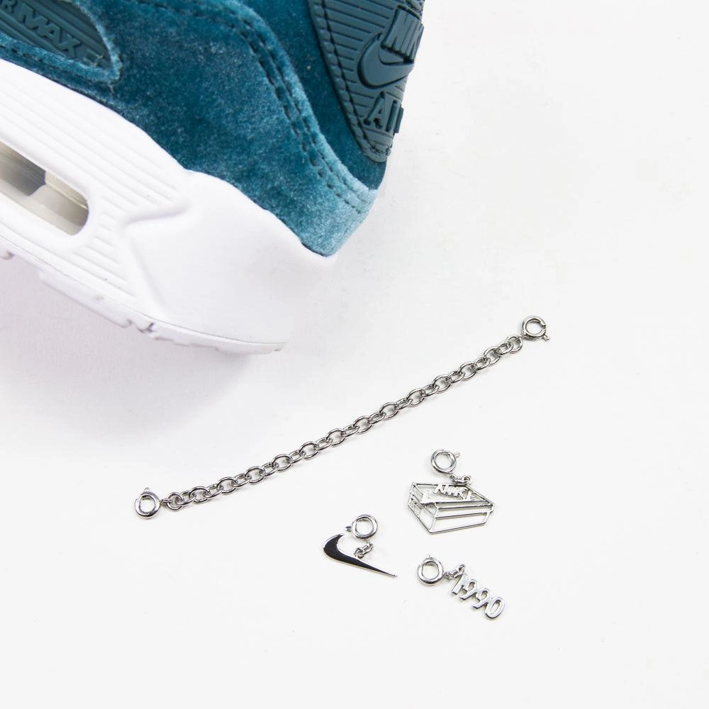 WMNS Nike Air Max 90 Premium Ash Green Silver White Sneaker Shoe Trainer