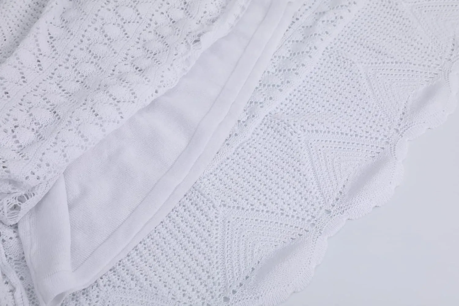 Women's Crochet Knitted Stretchy High Waist Hollow Out Lined Lace Maxi Skirt
