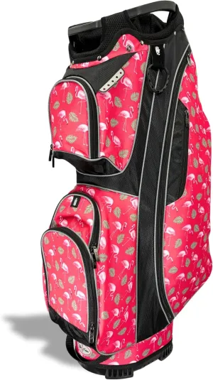 Women’s Golf Cart Bag – Taboo Fashions Resort Collection Lightweight 14-Way Ladies Bag with Cooler, Rain Hood, 7 Zippered Pockets, Tee Holder & More