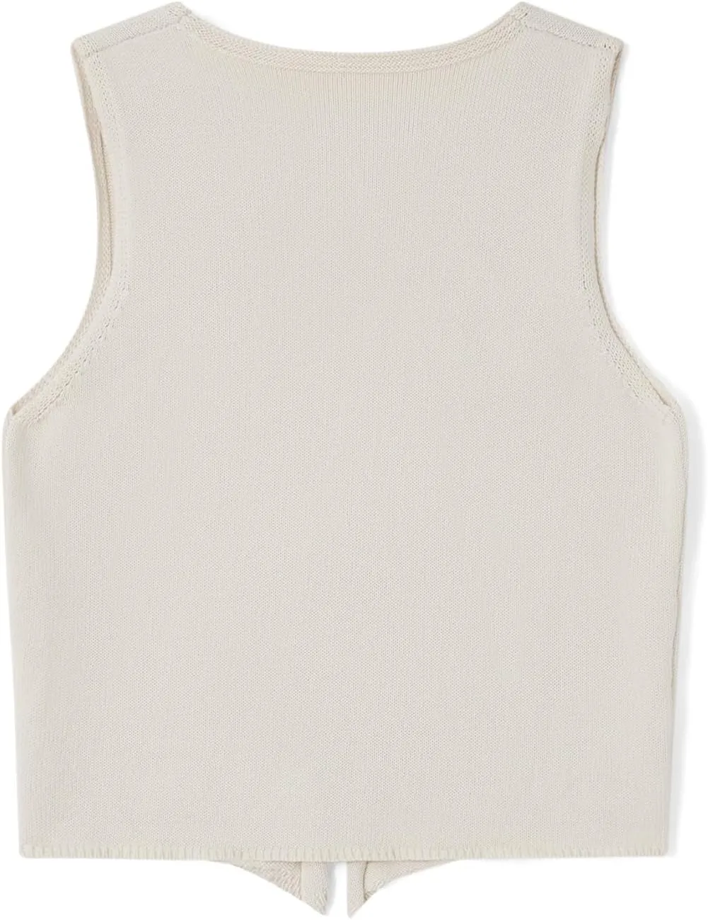 Womens Vintage Knittd Tank Y2k Vest Crop Top Sleeveless V-Neck Open Front Button Crochet Knit Vests Versatile Tops
