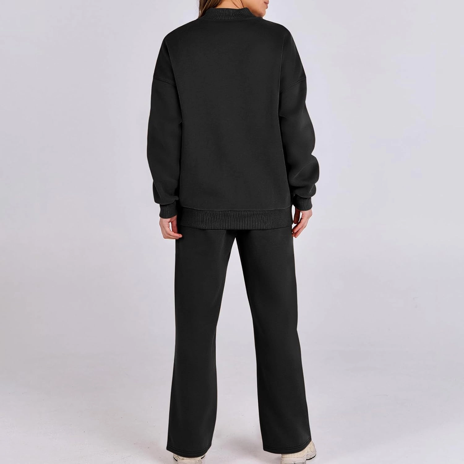 Womens 2 Piece Outfits Sets Oversized Zip Up Sweatshirt Jacket Sweatpant Matching Sweat Sets Fall Sweatsuit