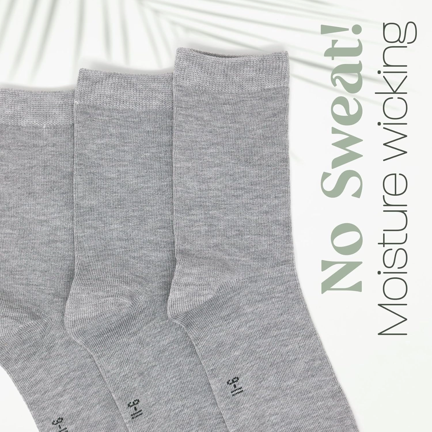 Womens Soft Bamboo Rayon Crew Socks Dress Seamless Toe Thin Socks 3-6 Pairs