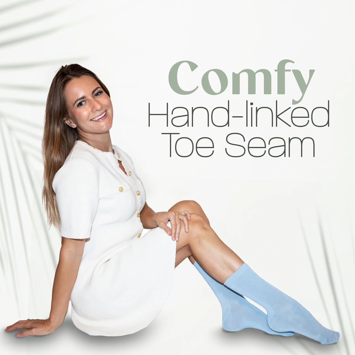 Womens Soft Bamboo Rayon Crew Socks Dress Seamless Toe Thin Socks 3-6 Pairs