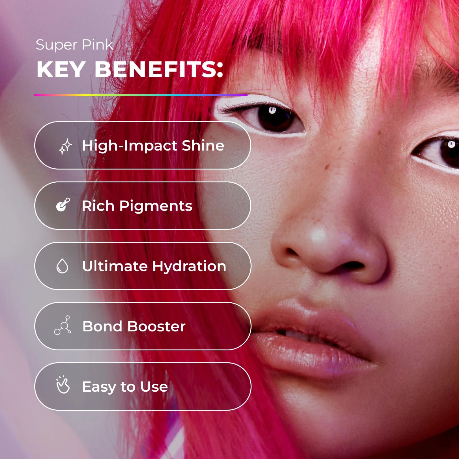 XMONDO Hair Color Super Pink Hair Healing Semi Permanent Color | Vegan Formula with Hyaluronic Acid to Retain Moisture, Vegetable Proteins to Revitalize, and Bond Boosting Technology, 8 Fl Oz 1-Pack