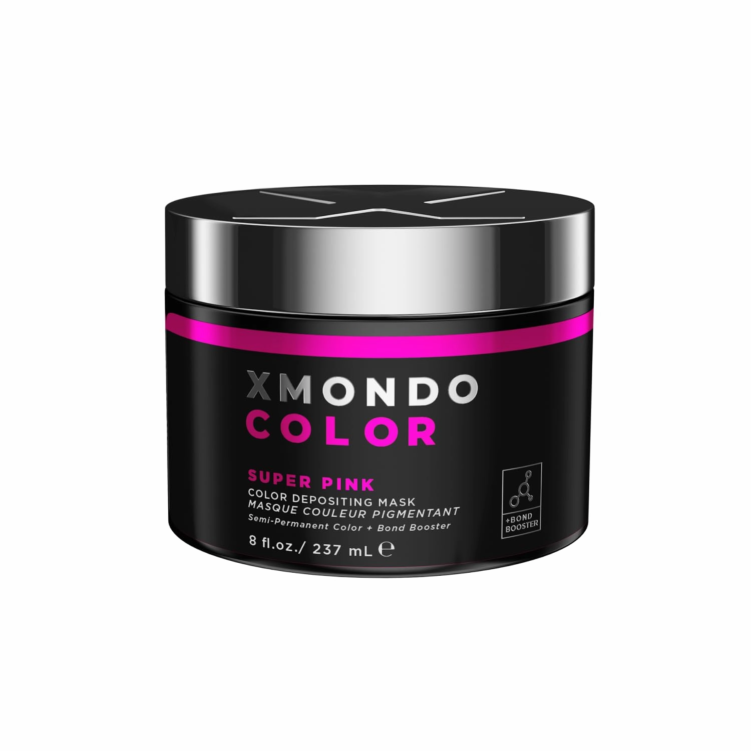 XMONDO Hair Color Super Pink Hair Healing Semi Permanent Color | Vegan Formula with Hyaluronic Acid to Retain Moisture, Vegetable Proteins to Revitalize, and Bond Boosting Technology, 8 Fl Oz 1-Pack