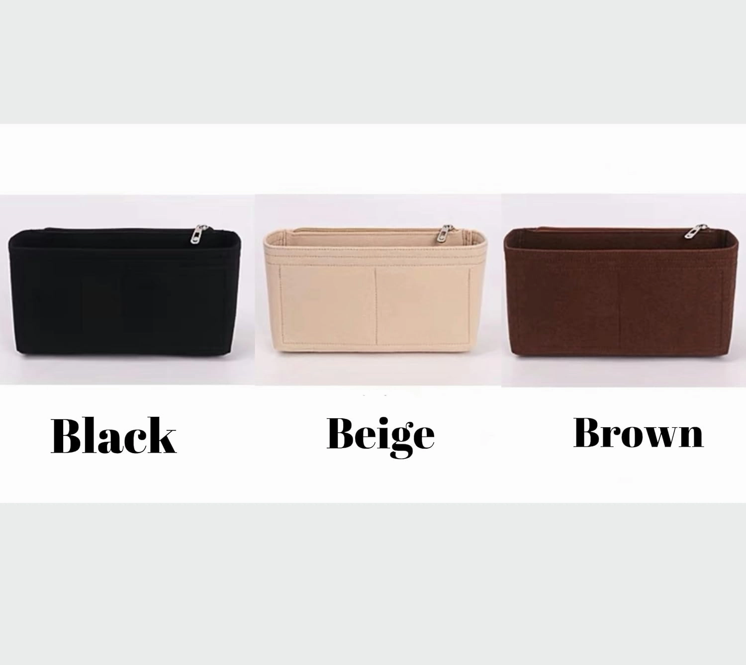 Xoppia Bag Organizer compatible with Tods Di Bag Small. Felt Insert Liner for Women Handbag. (Beige, Style A: Exposure)