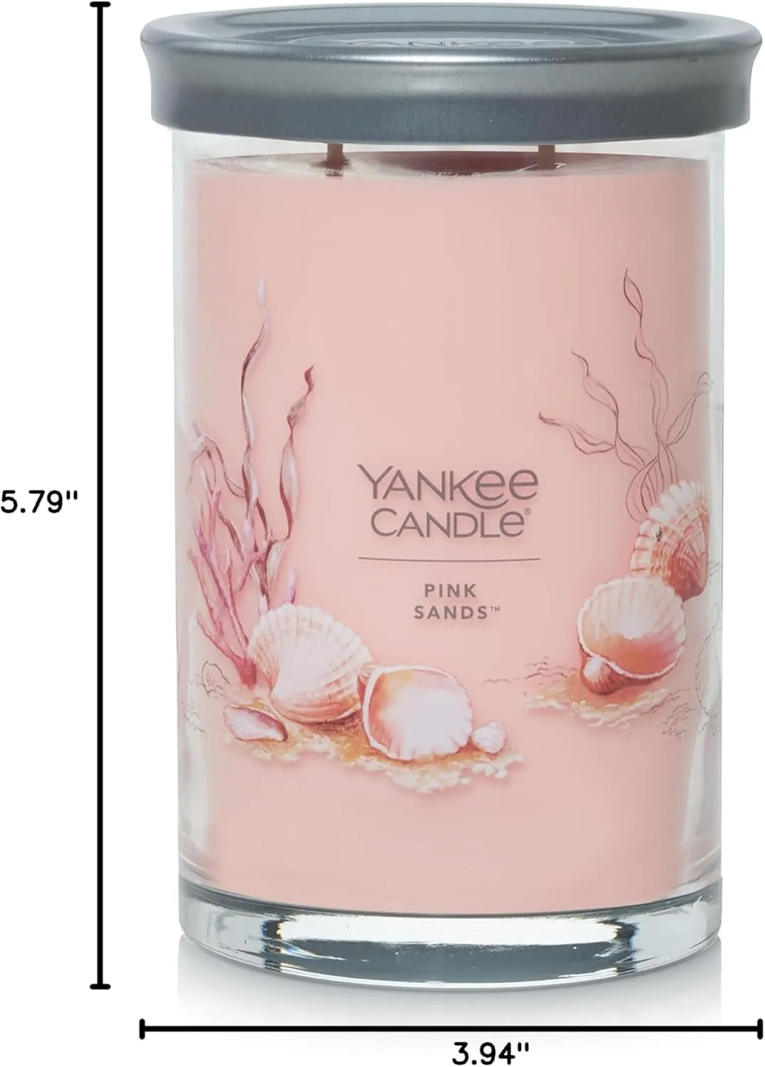 Yankee Candle Pink Sands Scented, Signature 20oz Large Tumbler 2-Wick Candle, Over 60 Hours of Burn Time (Pack of 2)