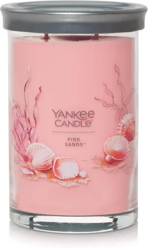 Yankee Candle Pink Sands Scented, Signature 20oz Large Tumbler 2-Wick Candle, Over 60 Hours of Burn Time (Pack of 2)