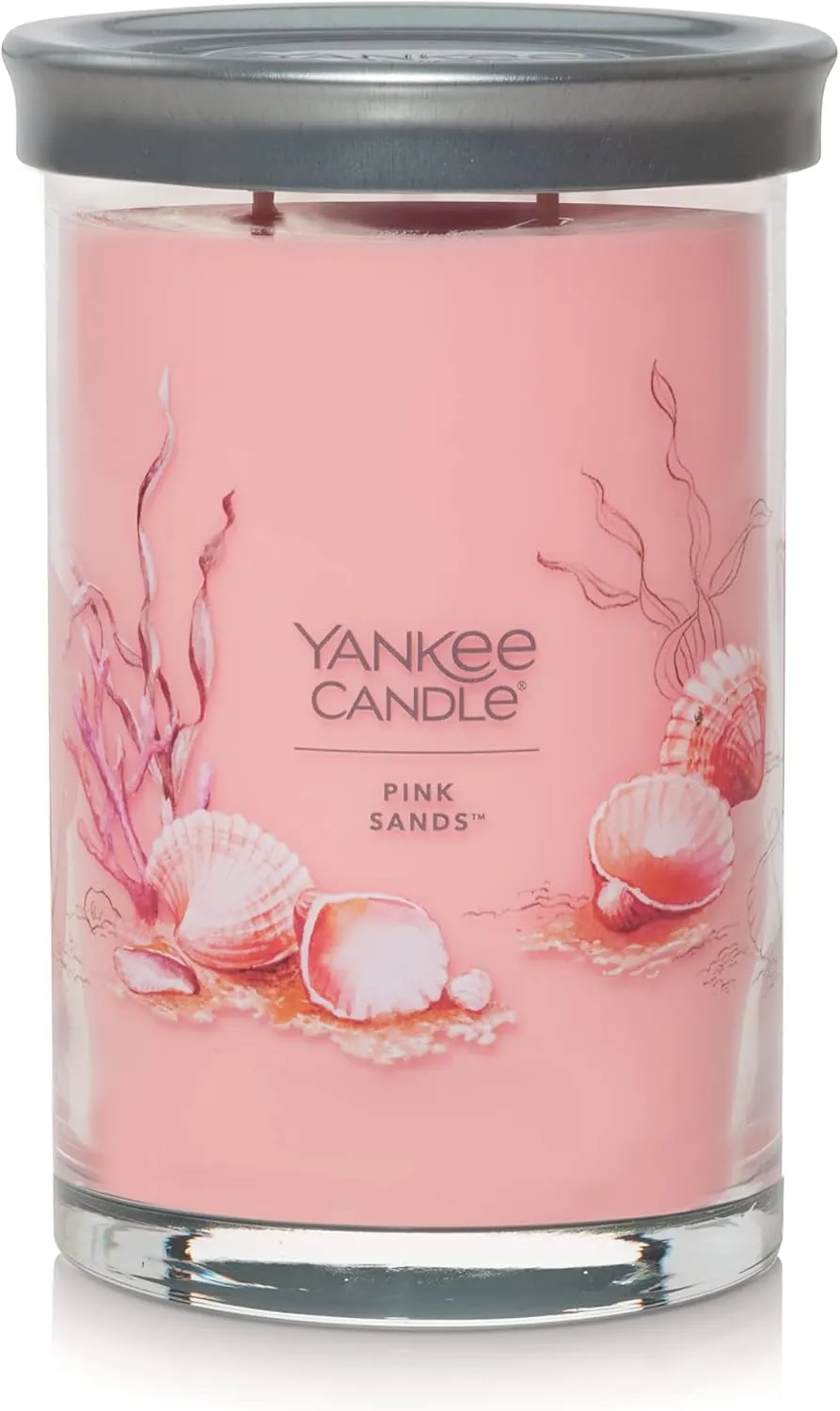 Yankee Candle Pink Sands Scented, Signature 20oz Large Tumbler 2-Wick Candle, Over 60 Hours of Burn Time (Pack of 2)