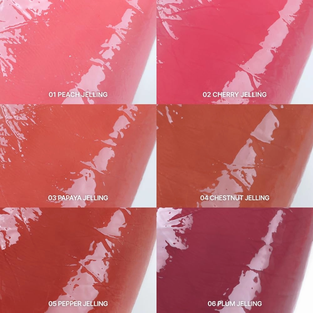 YNM Heart Jelling Tint (02 CHERRY JELLING, 0.09 oz) Silicone Lip Brush Included, K-Beauty, Non-Sticky, Moisturizing, Smudge-Proof, Korean Lip Tint, Long-Lasting, Vivid Color