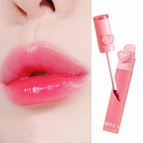 YNM Heart Jelling Tint (02 CHERRY JELLING, 0.09 oz) Silicone Lip Brush Included, K-Beauty, Non-Sticky, Moisturizing, Smudge-Proof, Korean Lip Tint, Long-Lasting, Vivid Color