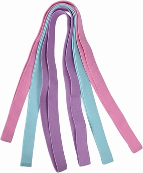 Yoga Stretch Belt Set of 3 Colors, High Elastic Safe Fitness Resistance Bands, Ideal for Pull Ups Squats and Multipurpose Training, 6.5ft Length