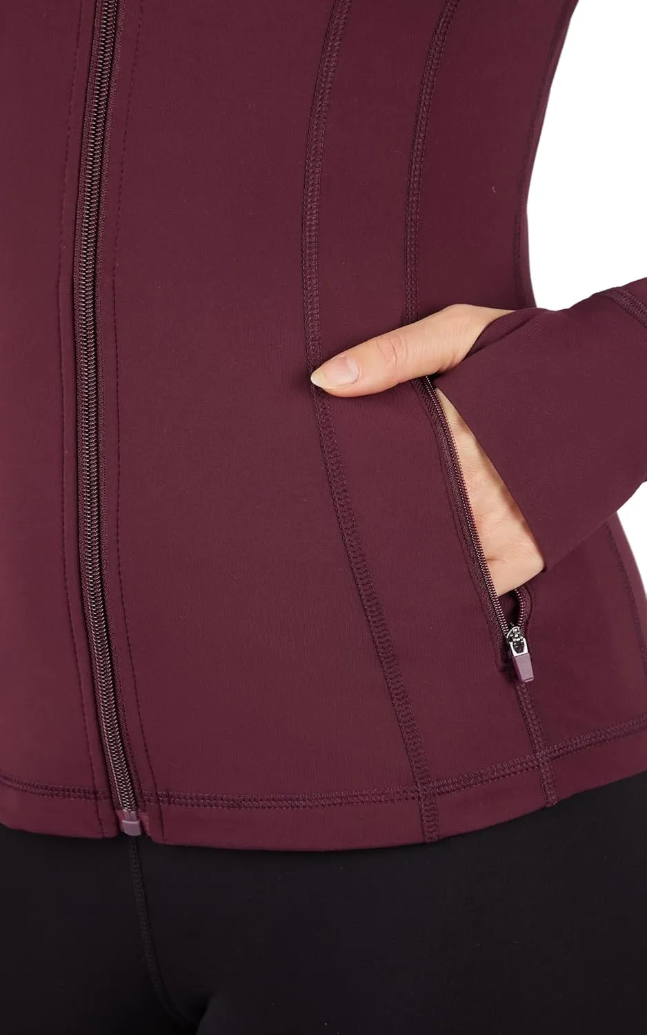 Yogalicious Womens Ultra Soft Lightweight Full Zip Yoga Jacket with Pockets