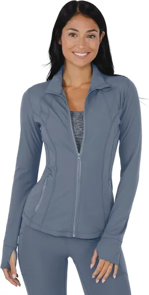 Yogalicious Womens Ultra Soft Lightweight Full Zip Yoga Jacket with Pockets