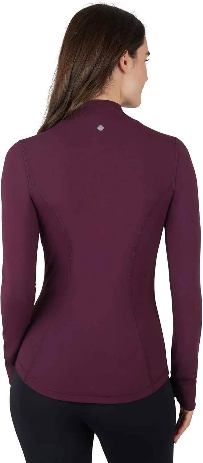 Yogalicious Womens Ultra Soft Lightweight Full Zip Yoga Jacket with Pockets