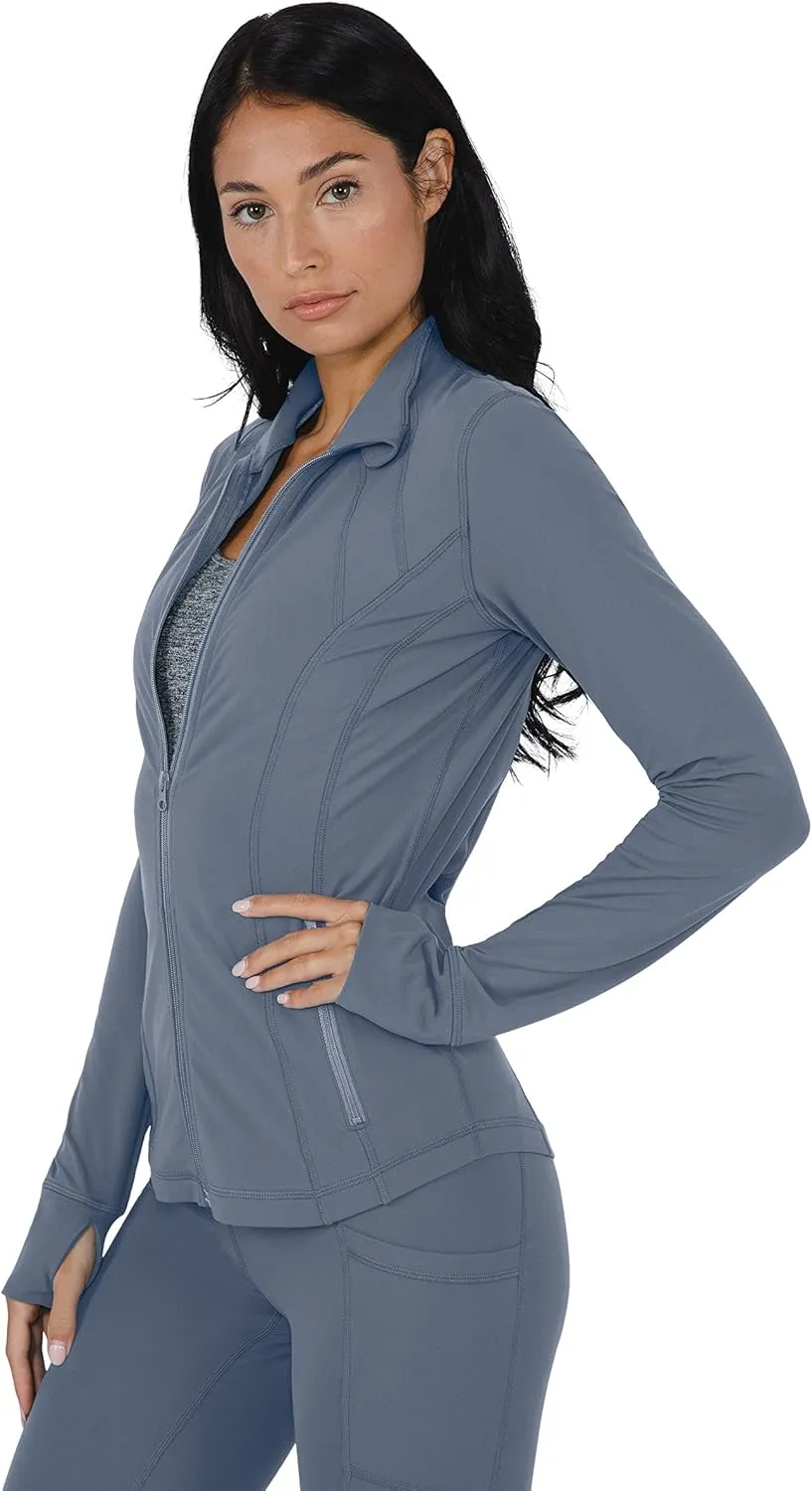 Yogalicious Womens Ultra Soft Lightweight Full Zip Yoga Jacket with Pockets