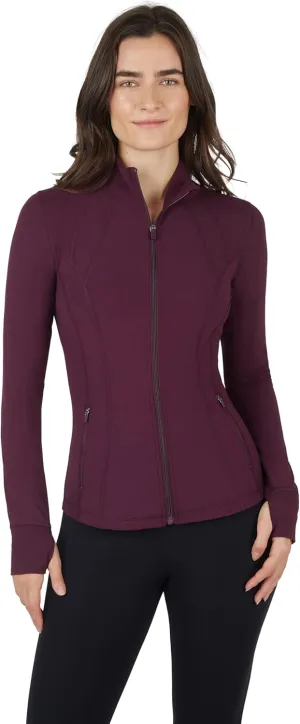 Yogalicious Womens Ultra Soft Lightweight Full Zip Yoga Jacket with Pockets