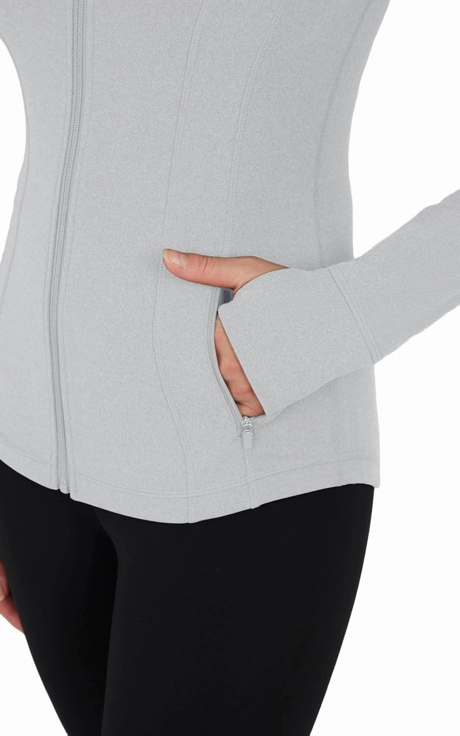 Yogalicious Womens Ultra Soft Lightweight Full Zip Yoga Jacket with Pockets