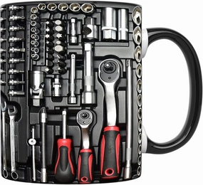 YouNique Designs Dad Mug from Daughter, Son or Wife, 11 Oz, Dad Mug, Cup for Dad who Wants Nothing, Coffee Mugs for Men who Have Everything, Husband Cup from Wife