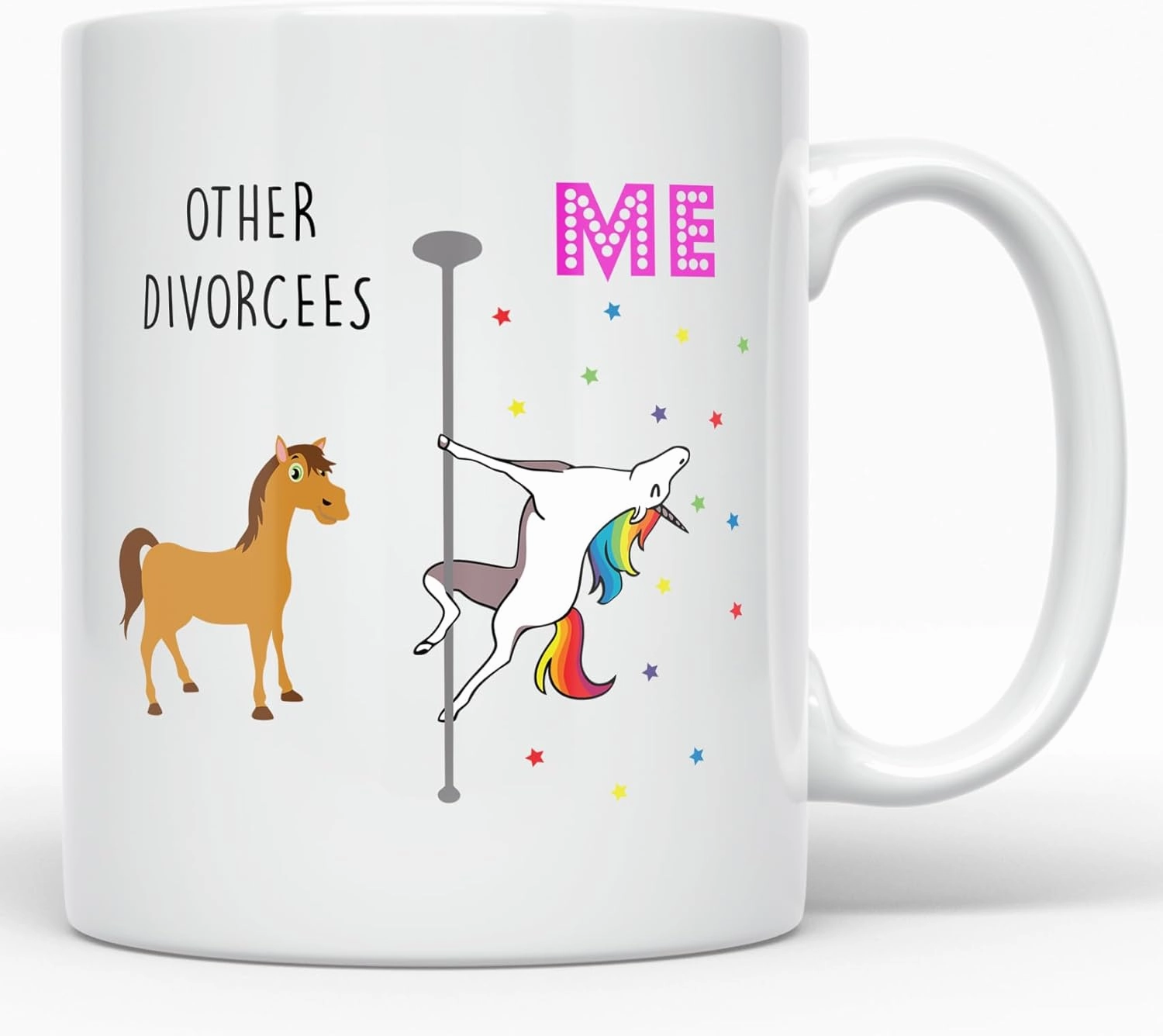 YouNique Designs Divorce Coffee Mug, 11 Ounces, Funny Divorce Coffee Cups for Women, Congrats On Your Divorce, Congratulations On Your Divorce, Recently Divorced Gifts (White)