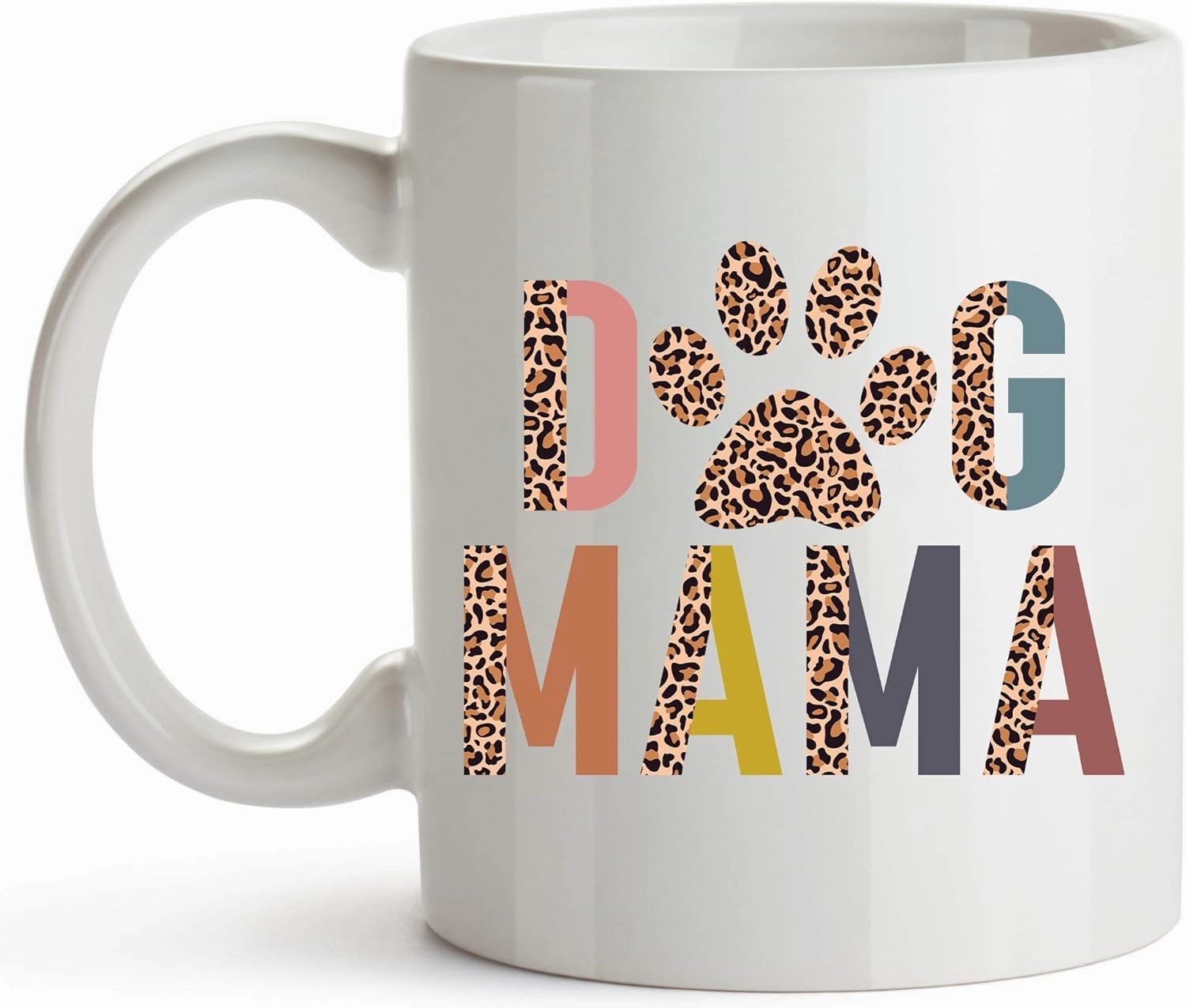 YouNique Designs Dog Mama Mug, 11 Ounces, Dog Lover Mug, Best Dog Mom Ever Mug, Dog Mom Cup, Dog Lover Mugs, Dog Mom Mugs for Women, Dog Mom Coffee Mug, Coffee Cup Dog Lover (White)