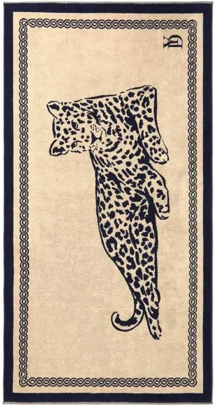 Yves Delorme Leopard Beach Towel - Cotton - Highly Absorbent, Soft, and Durable