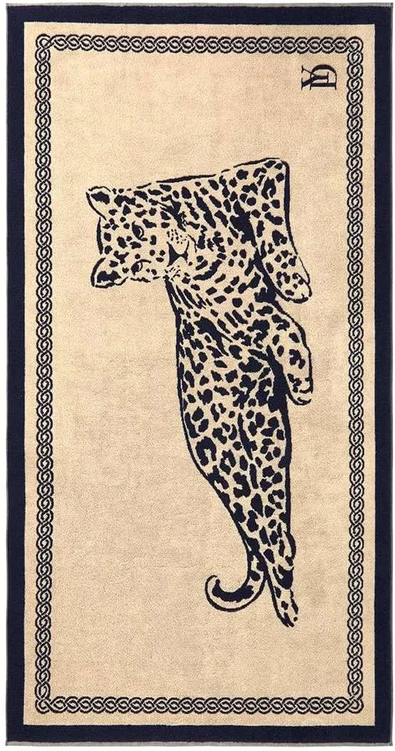 Yves Delorme Leopard Beach Towel - Cotton - Highly Absorbent, Soft, and Durable
