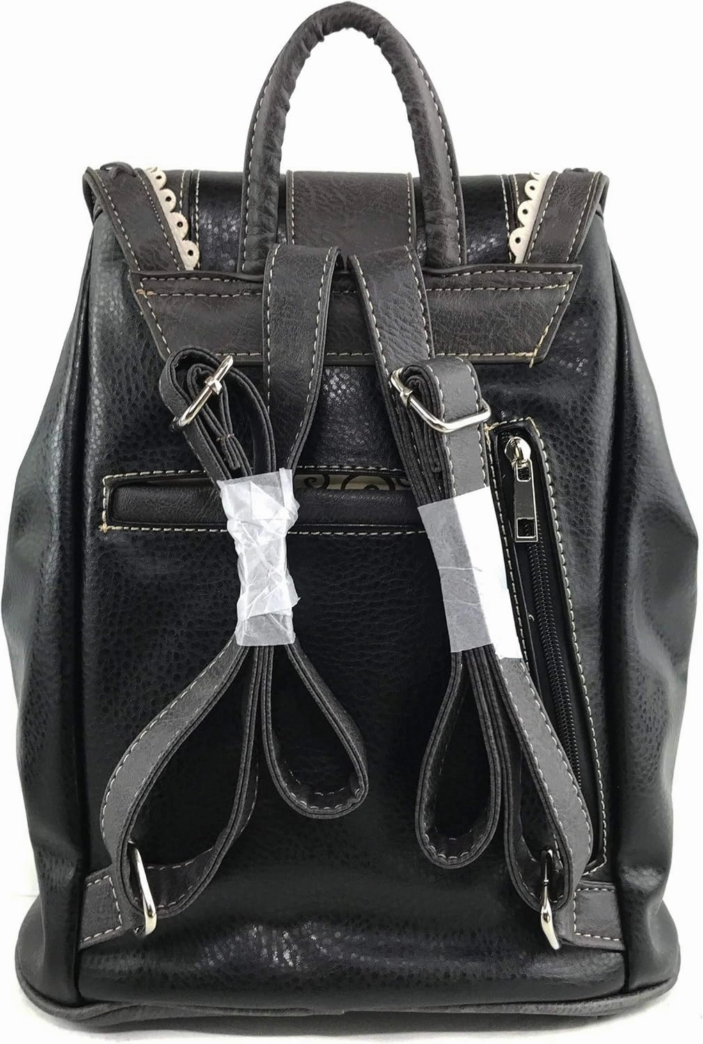 Zelris Western Country Floral Buckle Rucksack Backpack (Black)